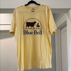 Comfort Colors Pale Yellow "Blue Bell" Logo Tee